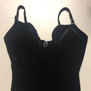Large Black Velvet & Rhinestone  Top